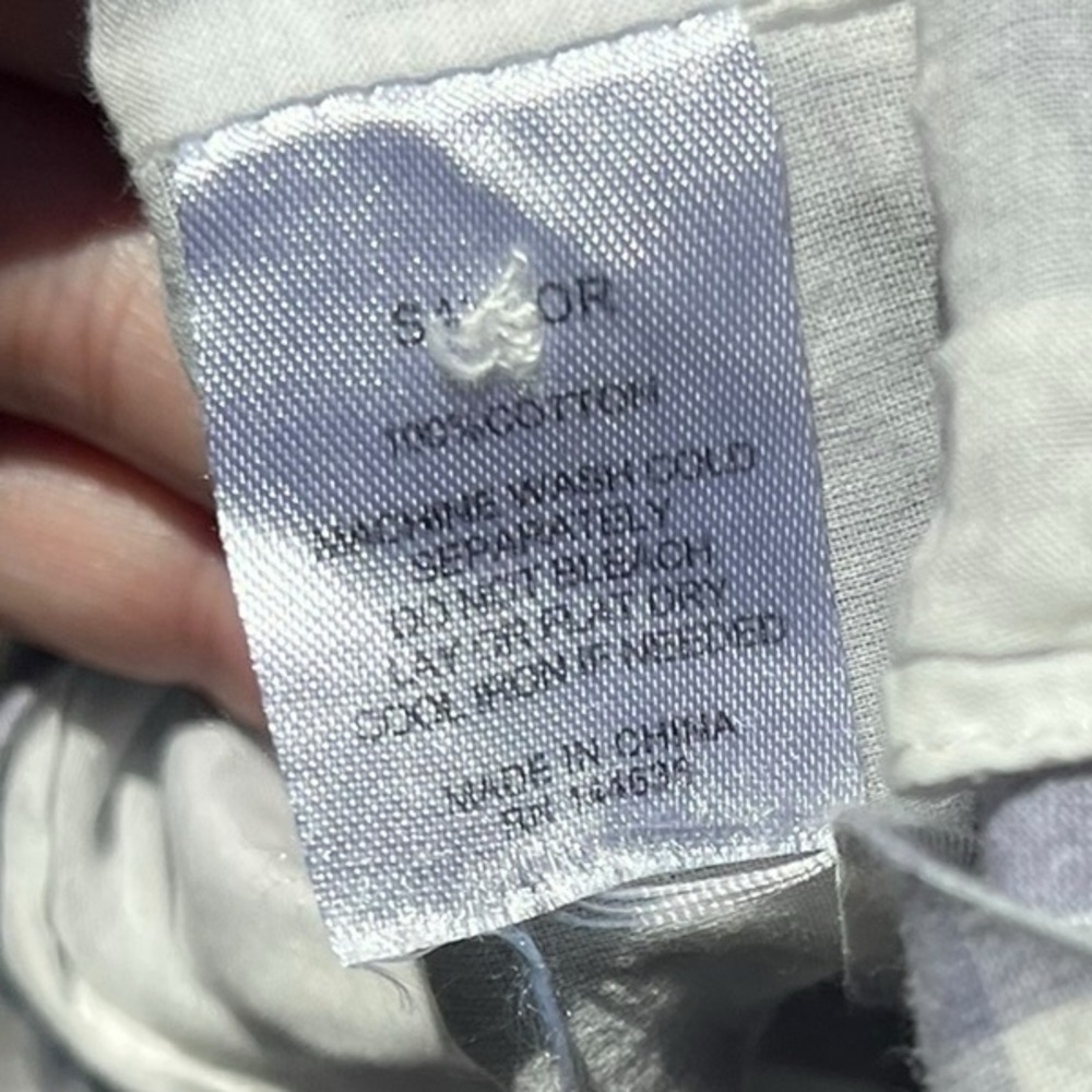 🌻SAYLOR Hadleigh Purple White Gingham Check Short Sleeve Mini Dress Size M - Picture 11 of 11